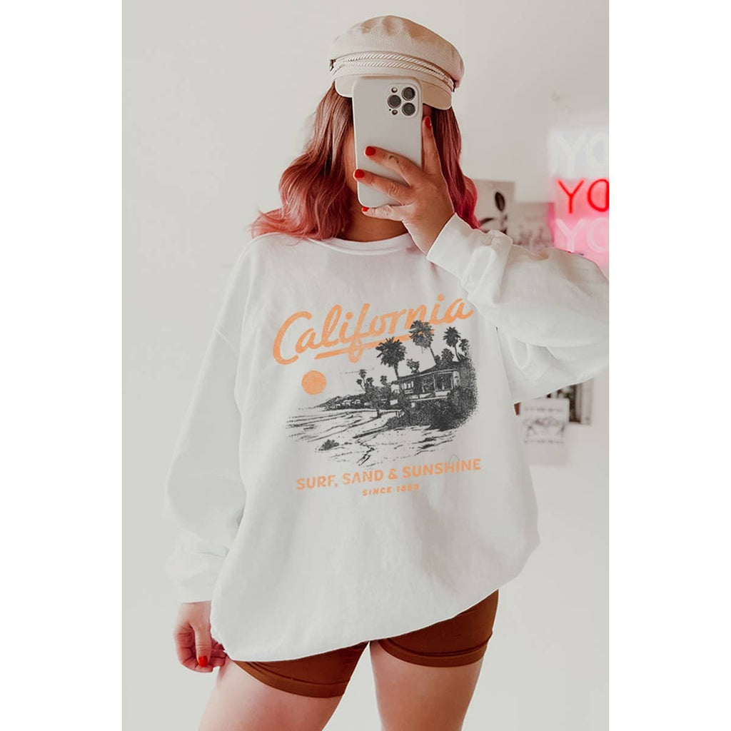 California Beach Sunshine Vintage Graphic - Adult & Kids T-Shirts, Sweatshirts & Hoodies apparel design preview 1