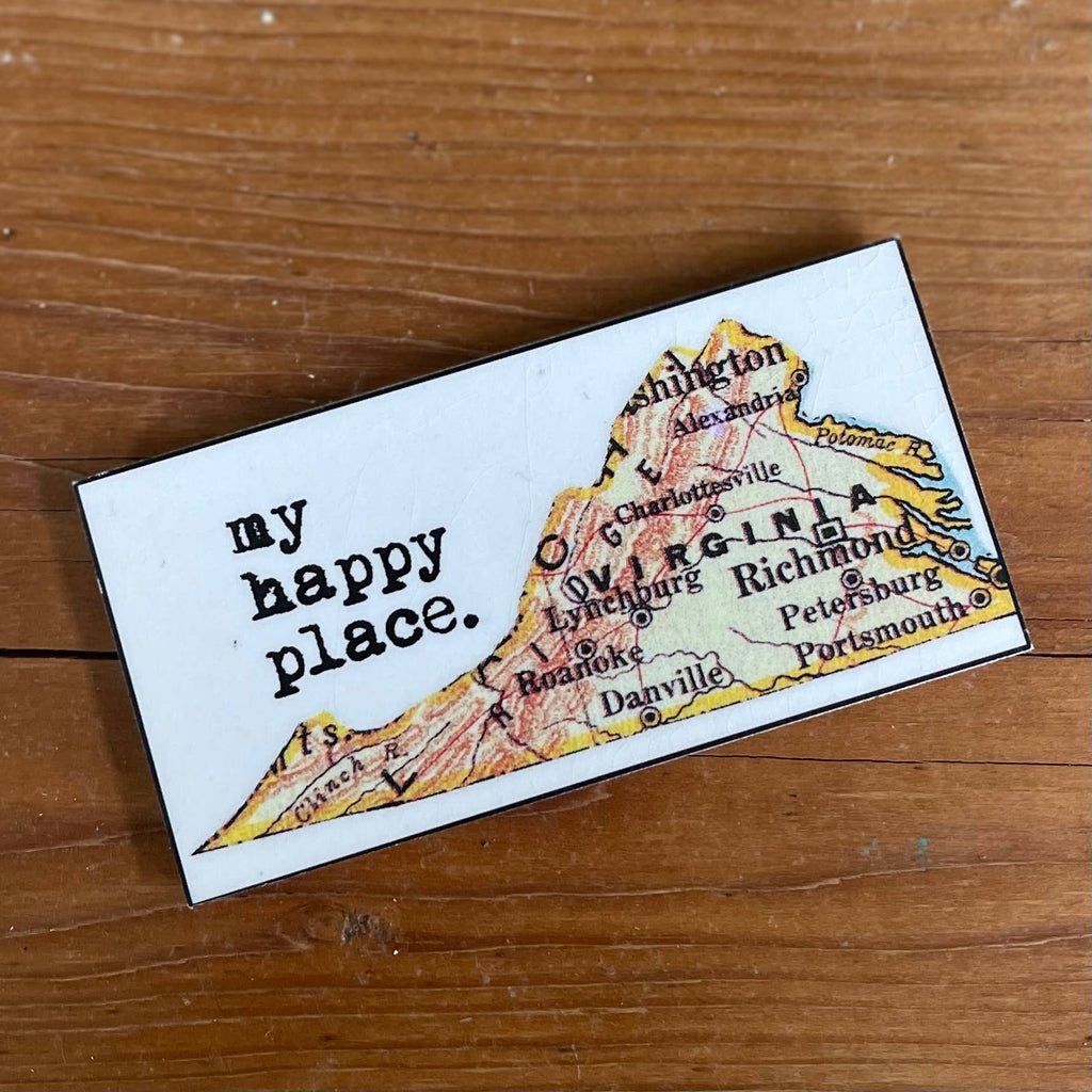 Virginia Map Magnets and Key Chains - Adult & Kids T-Shirts, Sweatshirts & Hoodies apparel design preview 1