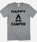 Happy Camper Camping Camp Fun Silly Fire - Adult & Kids T-Shirts, Sweatshirts & Hoodies apparel design preview 1