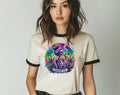 Cannabitch Skeleton Hippie Funny Hemp Weed Ringer - Adult & Kids T-Shirts, Sweatshirts & Hoodies apparel design preview 1