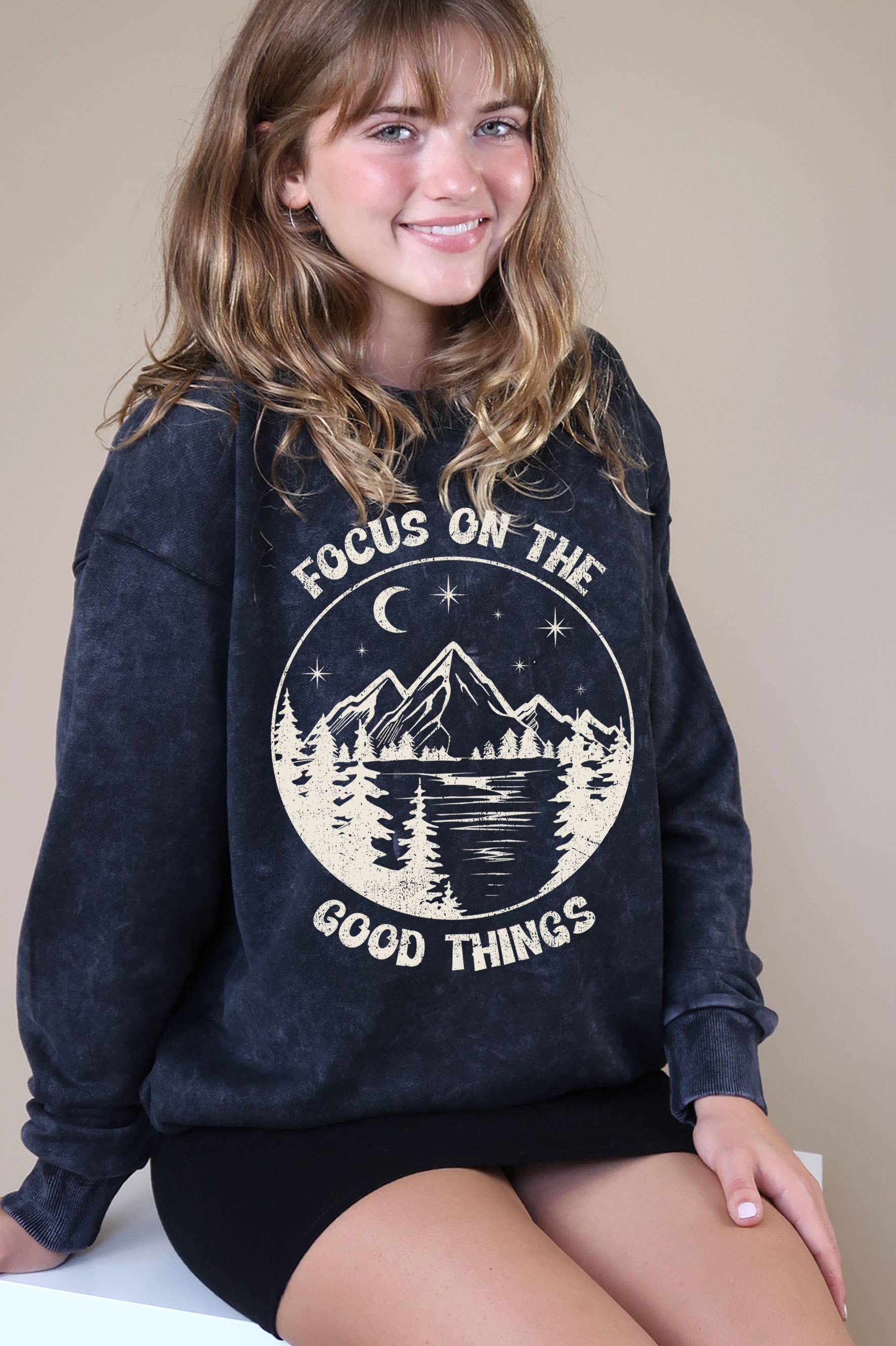 Focus On the Good Things Mineral Graphic Brushed - Adult & Kids T-Shirts, Sweatshirts & Hoodies apparel design preview 1