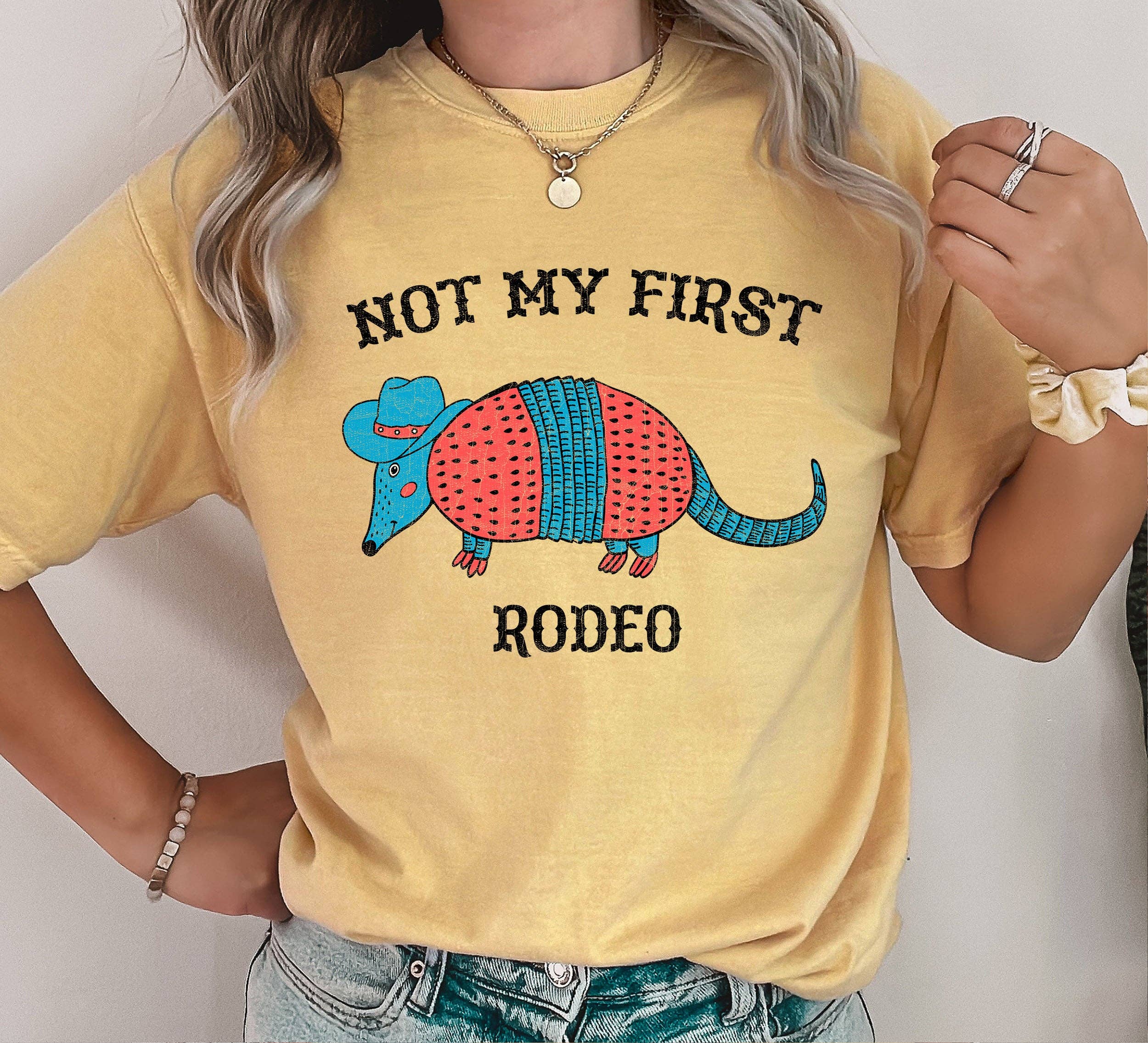 Not My First Rodeo Armadillo - Adult & Kids T-Shirts, Sweatshirts & Hoodies apparel design preview 1