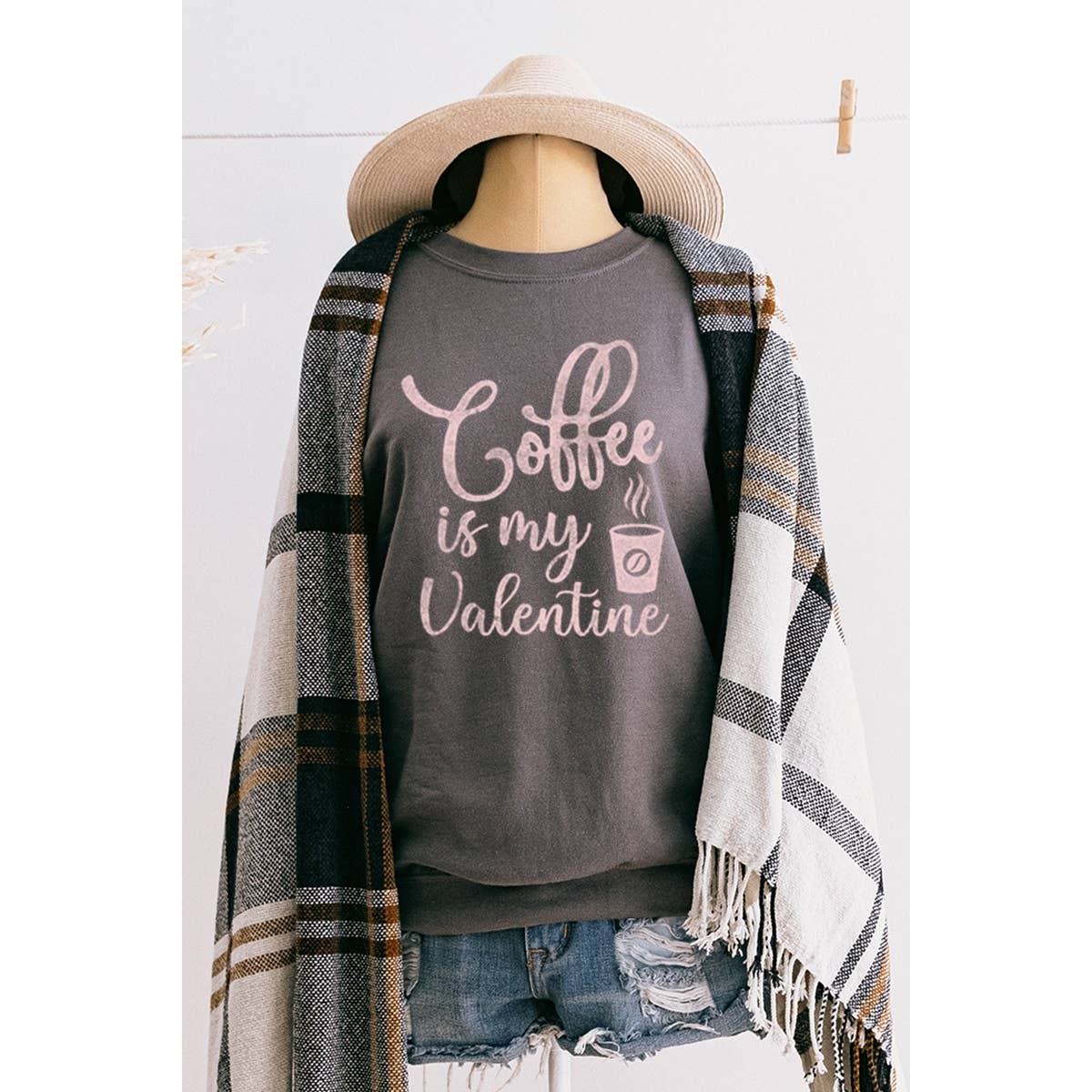 Coffee Is My Valentine Graphic - Adult & Kids T-Shirts, Sweatshirts & Hoodies apparel design preview 1