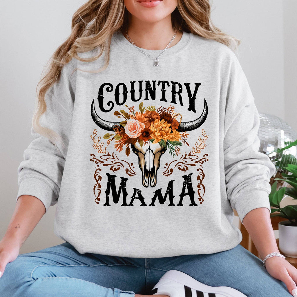 Country Mama, Skull, Western Mother's Day - Adult & Kids T-Shirts, Sweatshirts & Hoodies apparel design preview 1