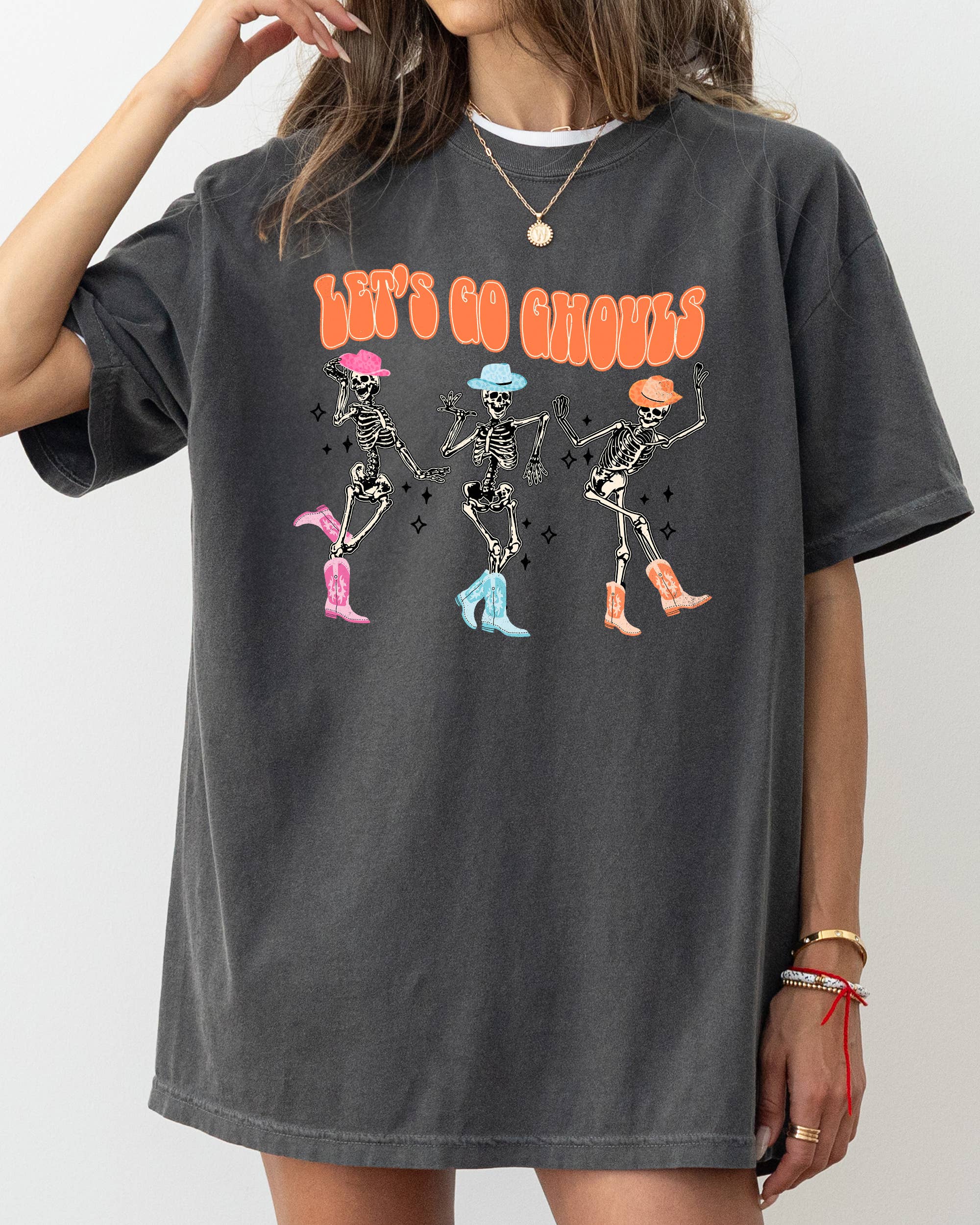 Let's Go Ghouls, Ghost, Western, Skeleton, Halloween - Adult & Kids T-Shirts, Sweatshirts & Hoodies apparel design preview 1