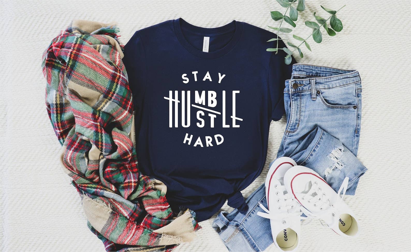 Stay Humble Hustle Hard - Adult & Kids T-Shirts, Sweatshirts & Hoodies apparel design preview 1