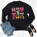 Retro Colorful Bow Collage Graphic - Adult & Kids T-Shirts, Sweatshirts & Hoodies apparel design preview 1