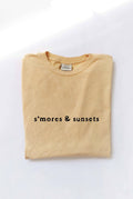 S'mores and Sunsets Mineral Washed Graphic Top - Adult & Kids T-Shirts, Sweatshirts & Hoodies apparel design preview 1