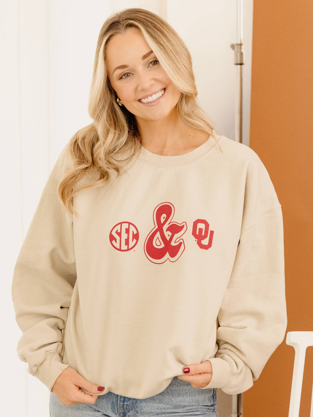 Ou Sooners Sec Ampersand Sand Thrifted - Adult & Kids T-Shirts, Sweatshirts & Hoodies apparel design preview 1