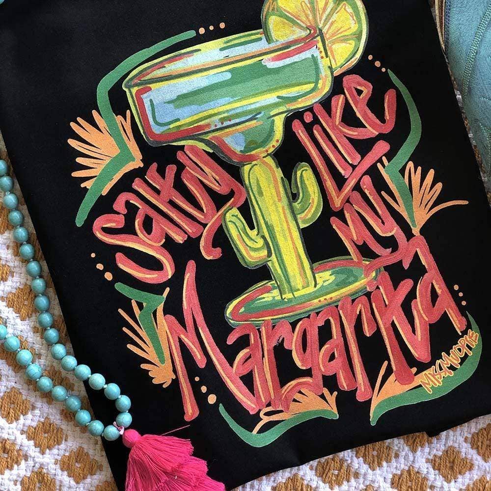 Salty Like My Margarita Black - Adult & Kids T-Shirts, Sweatshirts & Hoodies apparel design preview 1