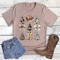 Western Christmas Cow Coquette Bows Graphic - Adult & Kids T-Shirts, Sweatshirts & Hoodies apparel design preview 1