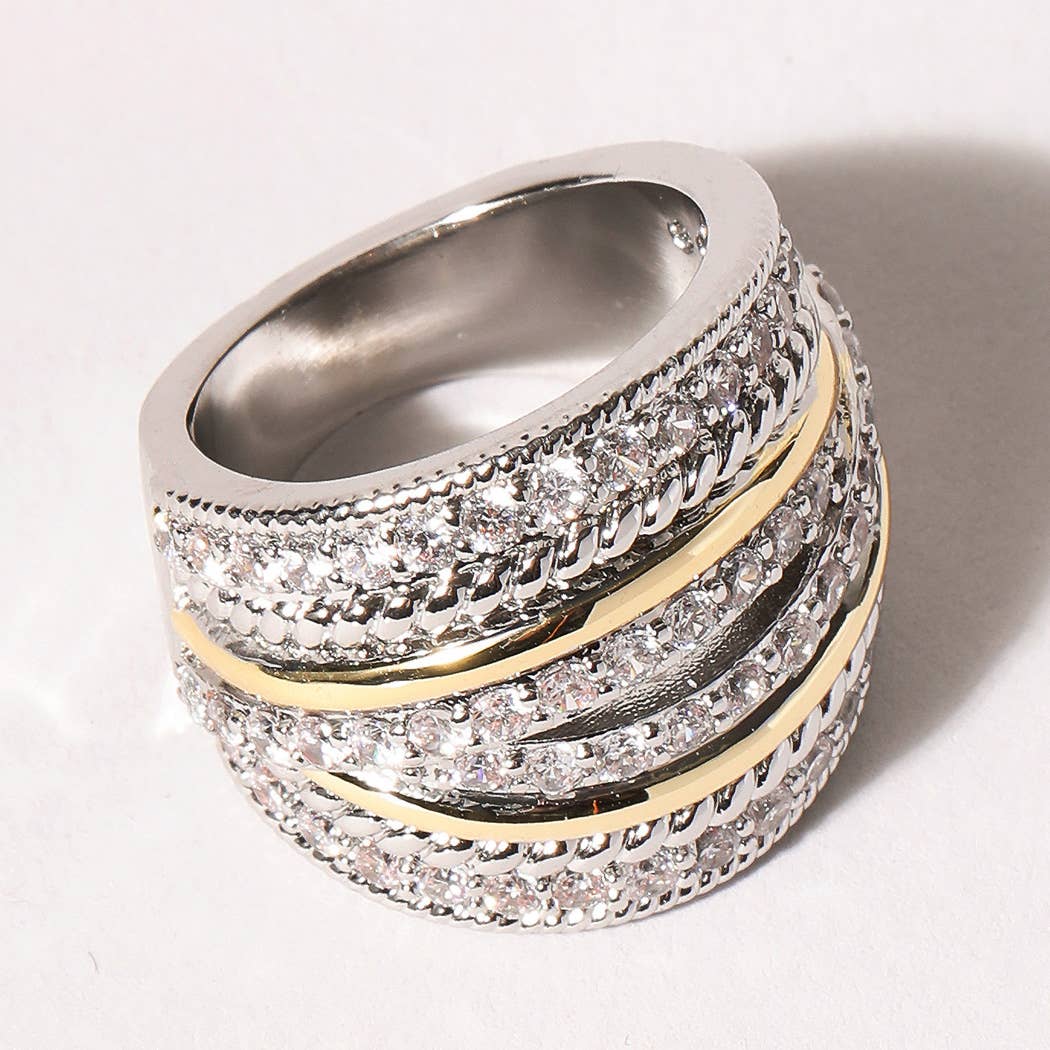 Two Tone Multi-Layered Cz Micro Pave Ring - Adult & Kids T-Shirts, Sweatshirts & Hoodies apparel design preview 1