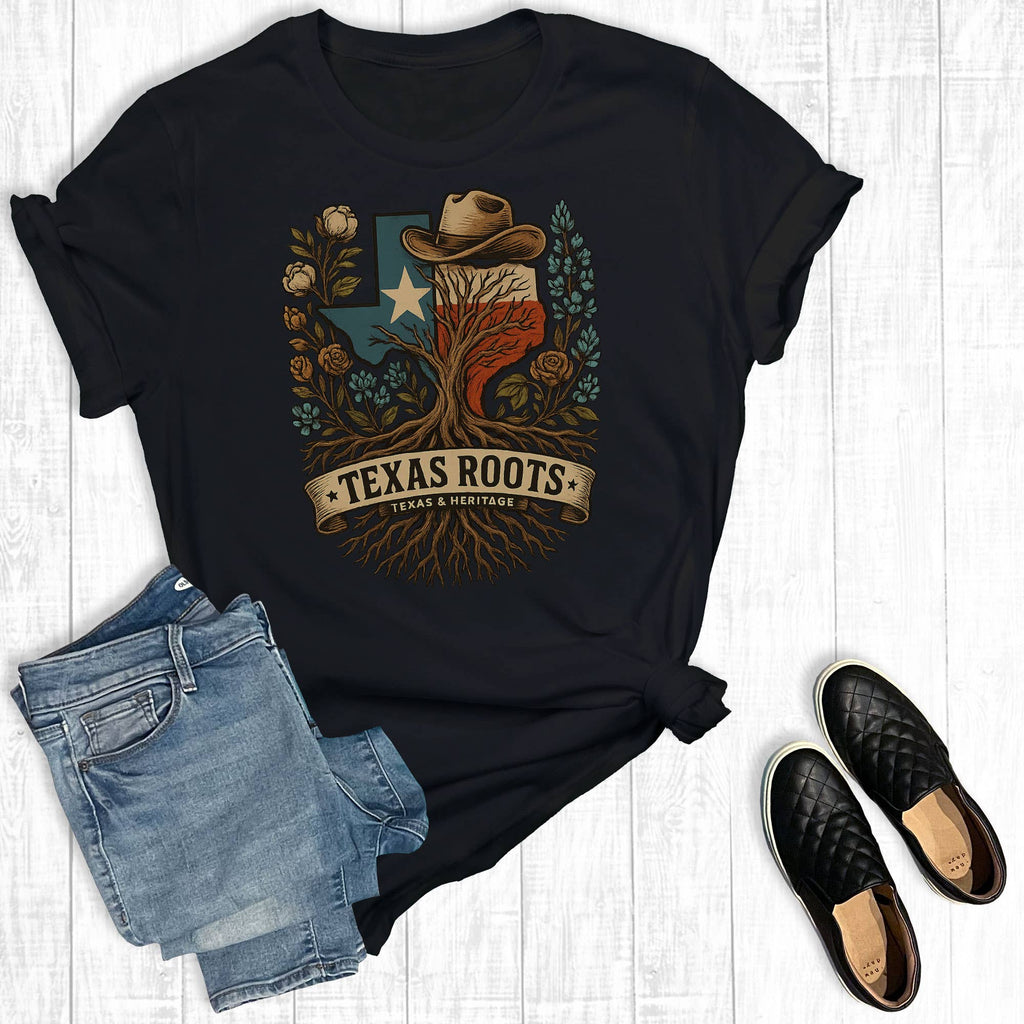 Western Texas Roots Graphic - Adult & Kids T-Shirts, Sweatshirts & Hoodies apparel design preview 1