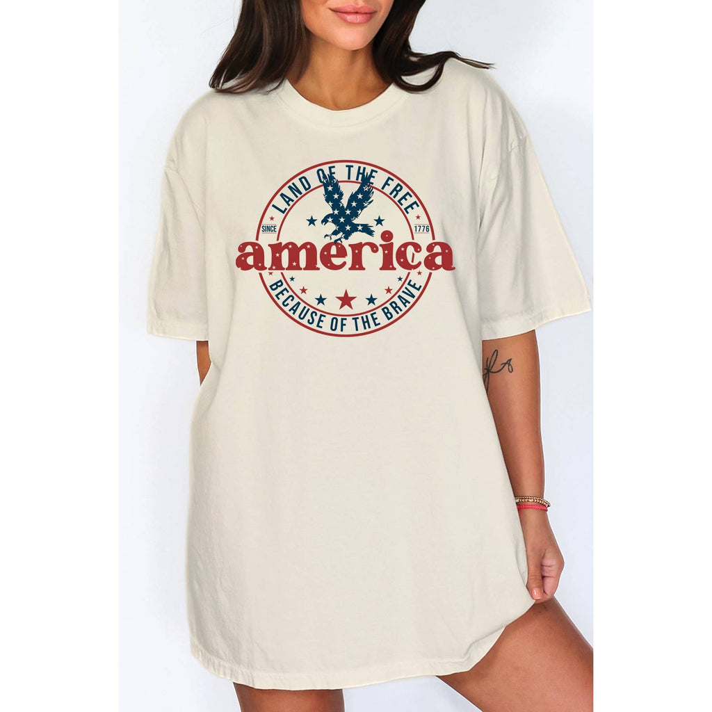 America Land of the Free Oversized - Adult & Kids T-Shirts, Sweatshirts & Hoodies apparel design preview 1