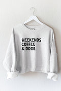 Weekends Coffee and Dogs Mid Graphic - Adult & Kids T-Shirts, Sweatshirts & Hoodies apparel design preview 1