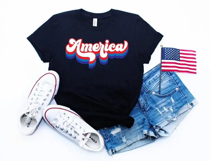 Retro America - Adult & Kids T-Shirts, Sweatshirts & Hoodies apparel design preview 1