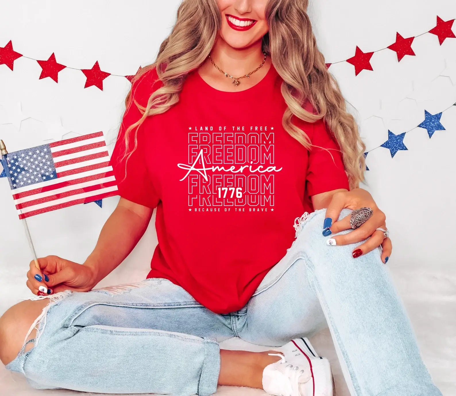 Freedom America 1776 - Adult & Kids T-Shirts, Sweatshirts & Hoodies apparel design preview 1
