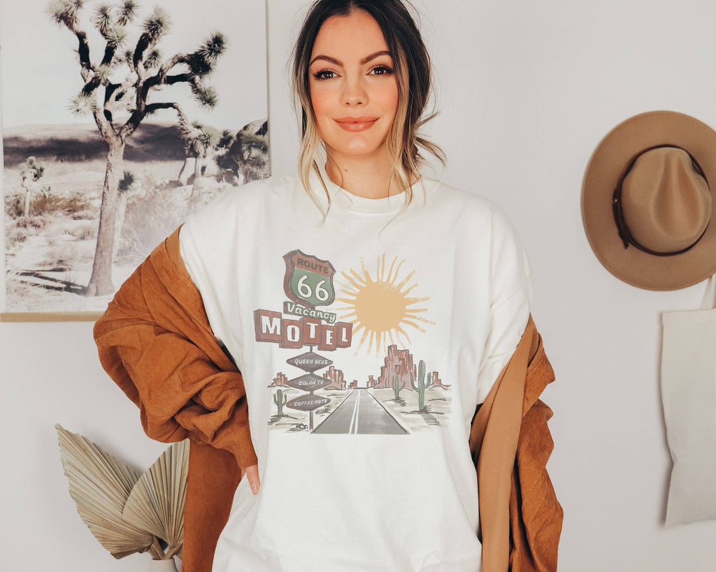 Western Route 66 Graphic - Adult & Kids T-Shirts, Sweatshirts & Hoodies apparel design preview 1