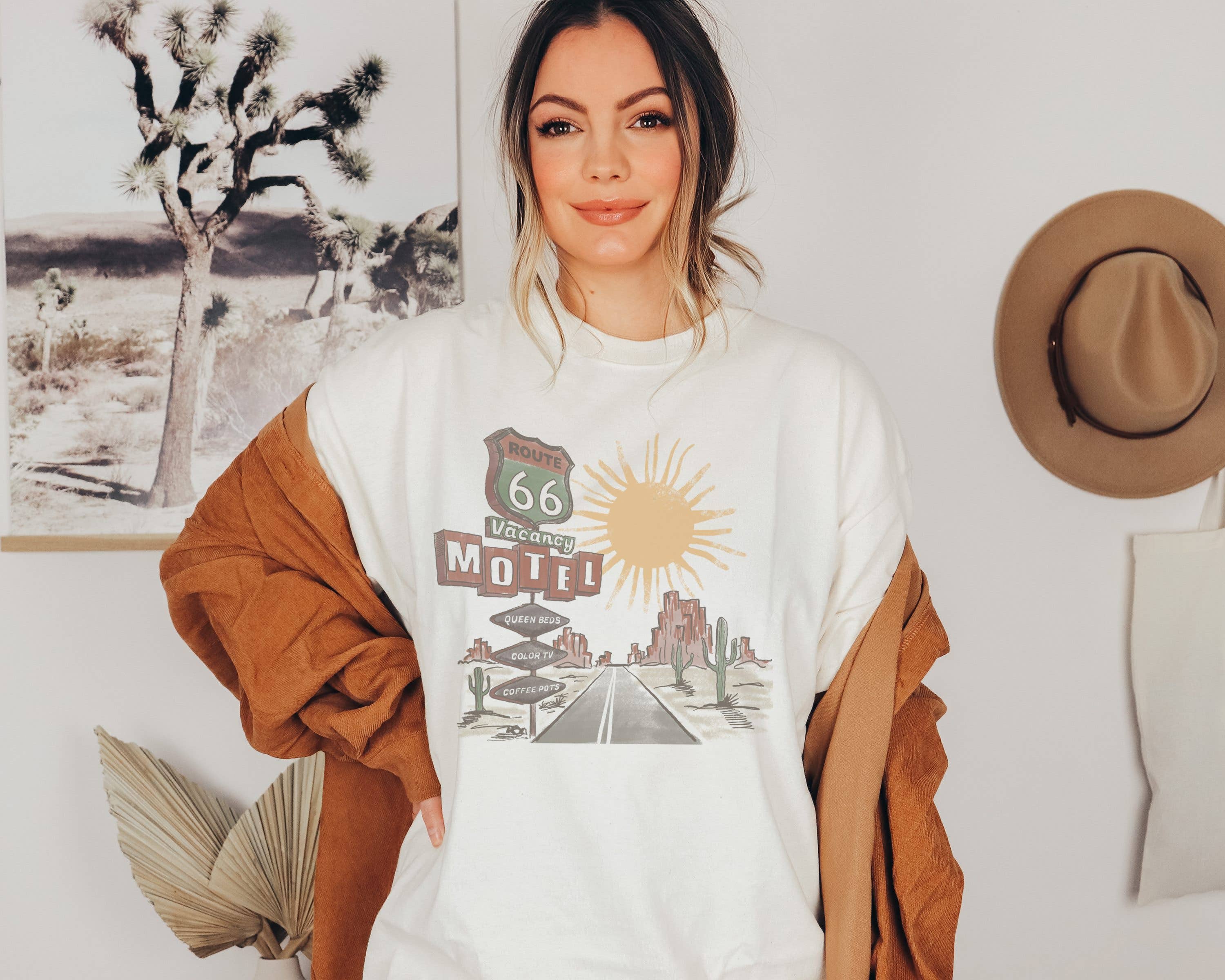 Western Route 66 Graphic - Adult & Kids T-Shirts, Sweatshirts & Hoodies apparel design preview 1