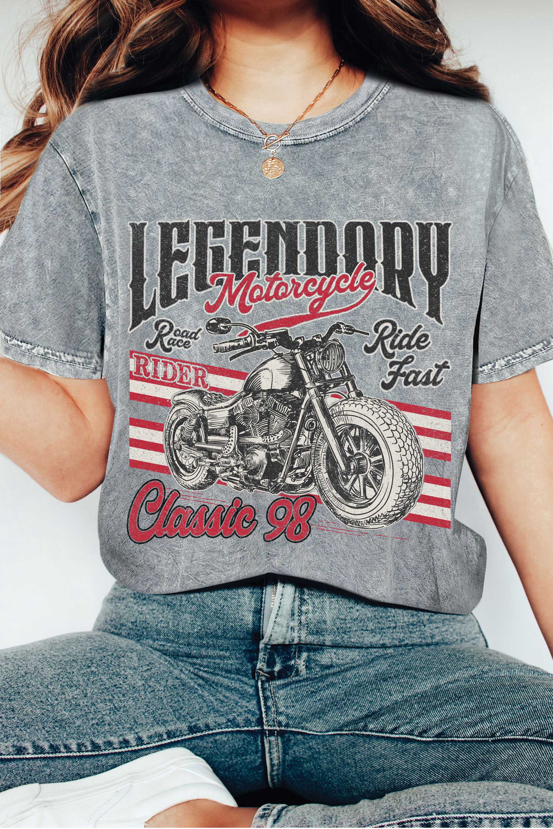 Legendary Motorcycle Rider Mineral Graphic - Adult & Kids T-Shirts, Sweatshirts & Hoodies apparel design preview 1
