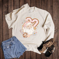 Boho Floral Santa Candy Canes - Adult & Kids T-Shirts, Sweatshirts & Hoodies apparel design preview 1