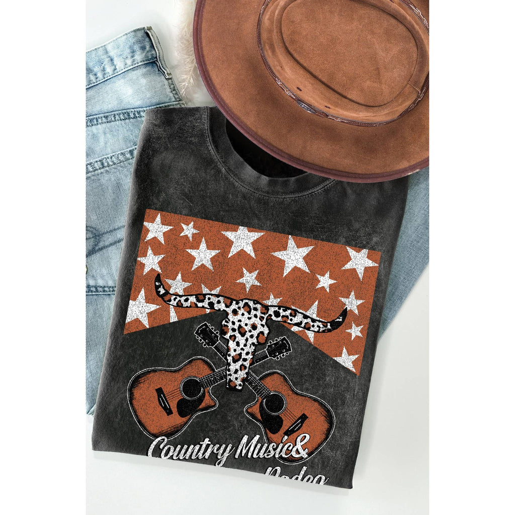 Country Music- Mineral Wash - Adult & Kids T-Shirts, Sweatshirts & Hoodies apparel design preview 1