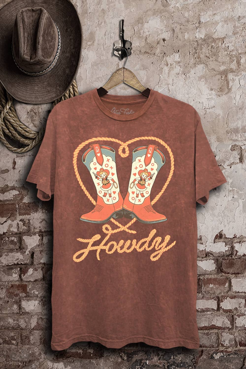 Howdy Boots Cowgirl Xoxo Graphic Top - Adult & Kids T-Shirts, Sweatshirts & Hoodies apparel design preview 1