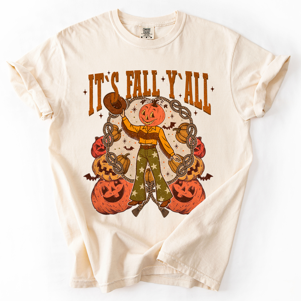 It's Fall Y'all Cute Jack O Lantern Halloween Autumn - Adult & Kids T-Shirts, Sweatshirts & Hoodies apparel design preview 1