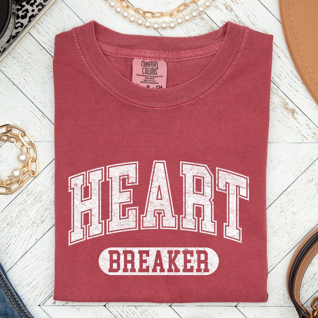 Heart Breaker, Collegiate, Love, Comfort Colors - Adult & Kids T-Shirts, Sweatshirts & Hoodies apparel design preview 1