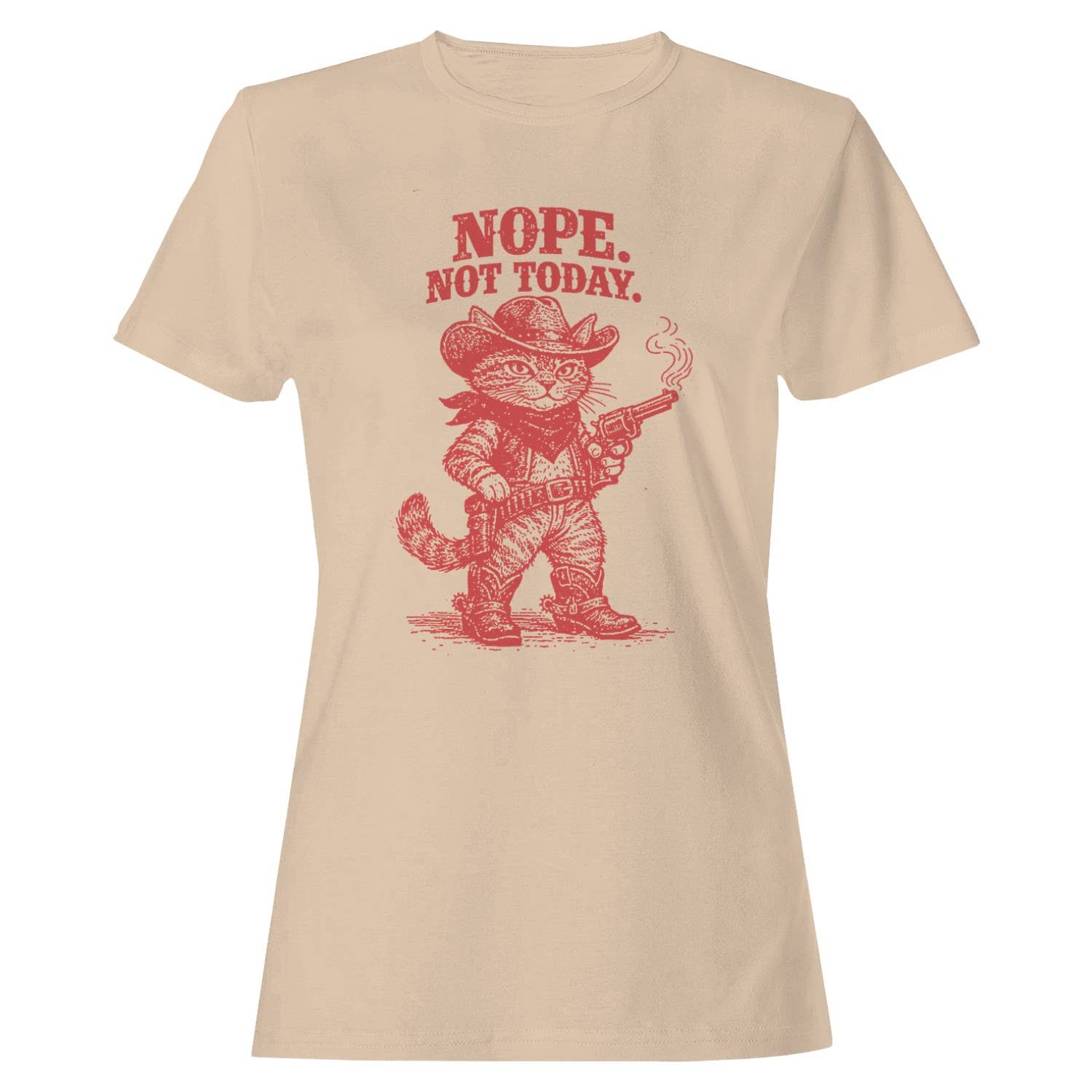 Cowboy Cat Funny Women's Natural - Adult & Kids T-Shirts, Sweatshirts & Hoodies apparel design preview 1