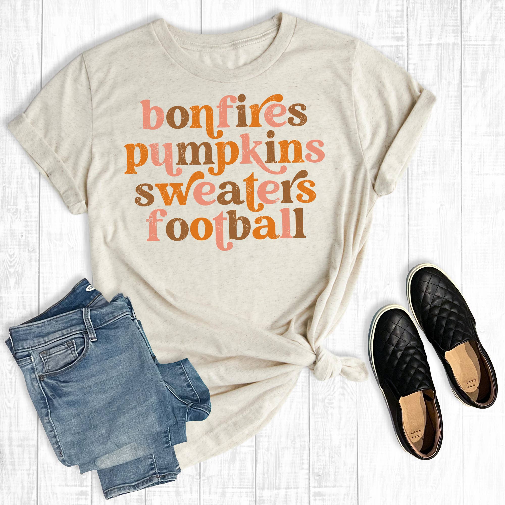 Bonfires Pumpkins Sweaters Football - Adult & Kids T-Shirts, Sweatshirts & Hoodies apparel design preview 1