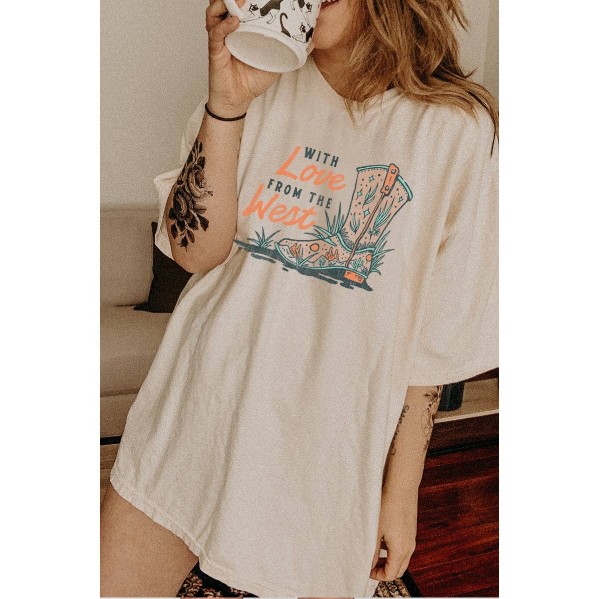 With Love from the West Graphic Oversized - Adult & Kids T-Shirts, Sweatshirts & Hoodies apparel design preview 1