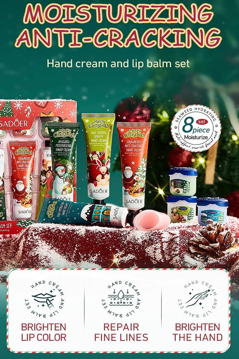 8 Piece Hand Lip Moisturizing Set (1set $6) - Adult & Kids T-Shirts, Sweatshirts & Hoodies apparel design preview 1