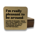I'm Really Pleasant To Be Around Magnet/Drink Coaster - Adult & Kids T-Shirts, Sweatshirts & Hoodies apparel design preview 1