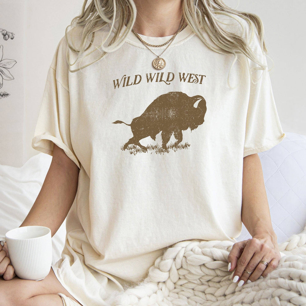 Wild West, Buffalo, Country, Cowboy, Cowgirl, - Adult & Kids T-Shirts, Sweatshirts & Hoodies apparel design preview 1