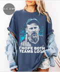 I Hope Both Teams Lose Dan Campbell Flip the Bird - Adult & Kids T-Shirts, Sweatshirts & Hoodies apparel design preview 1