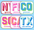 Custom City Initial Sticker Retro Travel Souvenir - Adult & Kids T-Shirts, Sweatshirts & Hoodies apparel design preview 1