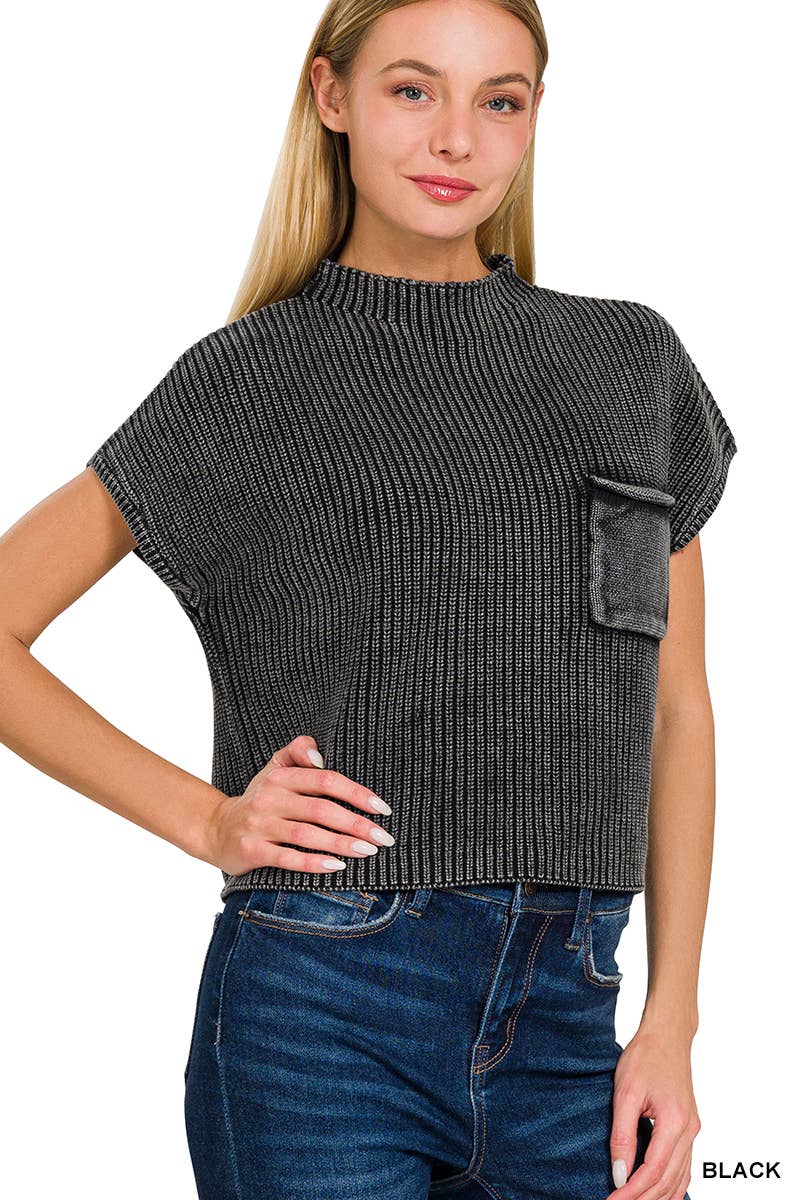.....SI-25683 Premium Washed Mock Neck Sweater - Adult & Kids T-Shirts, Sweatshirts & Hoodies apparel design preview 1