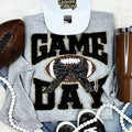 Black Chenille Football Game Day (Gold Backing) with - Adult & Kids T-Shirts, Sweatshirts & Hoodies apparel design preview 1