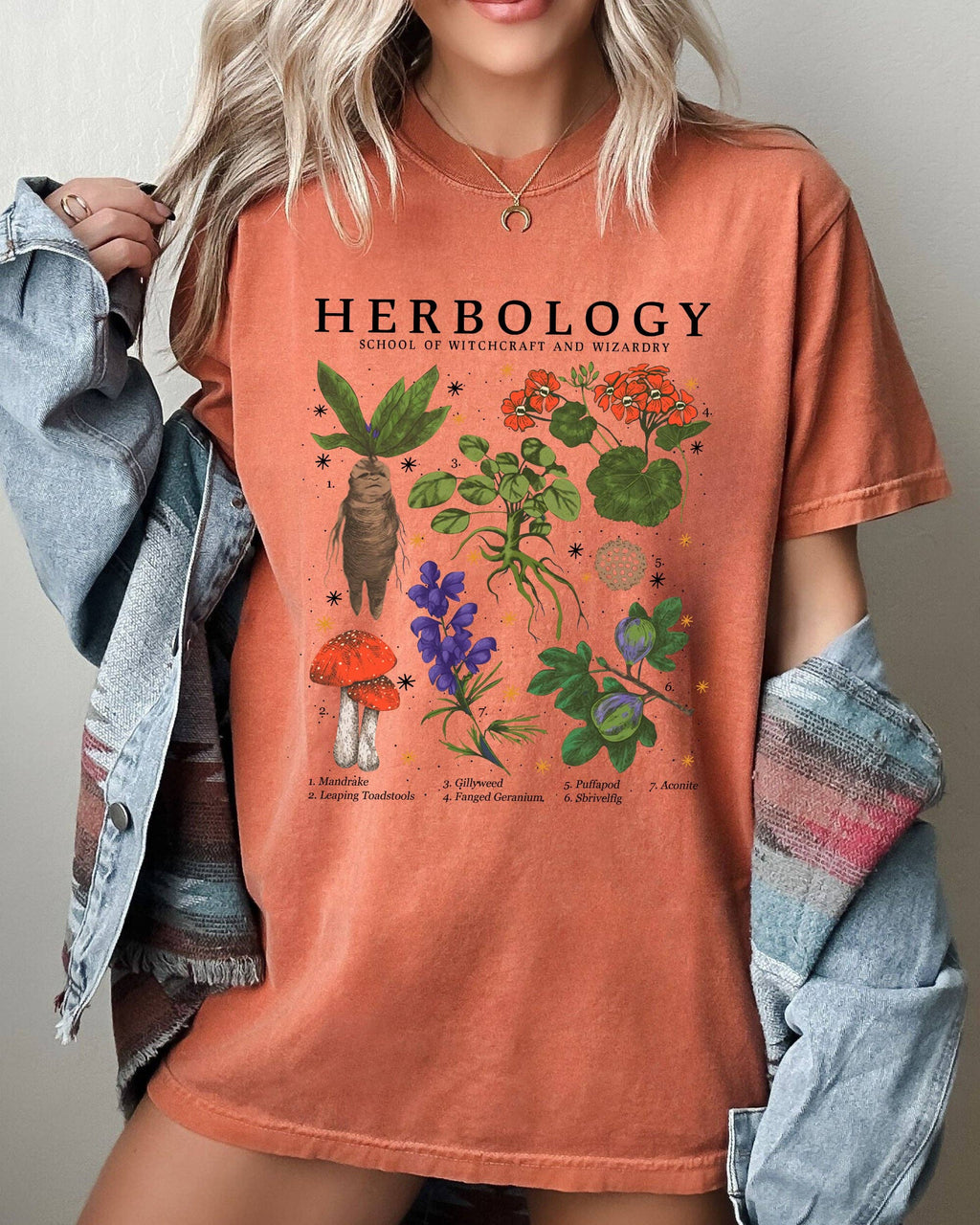 Herbology, Mushroom, Skeleton, Ghost Funny Halloween - Adult & Kids T-Shirts, Sweatshirts & Hoodies apparel design preview 1