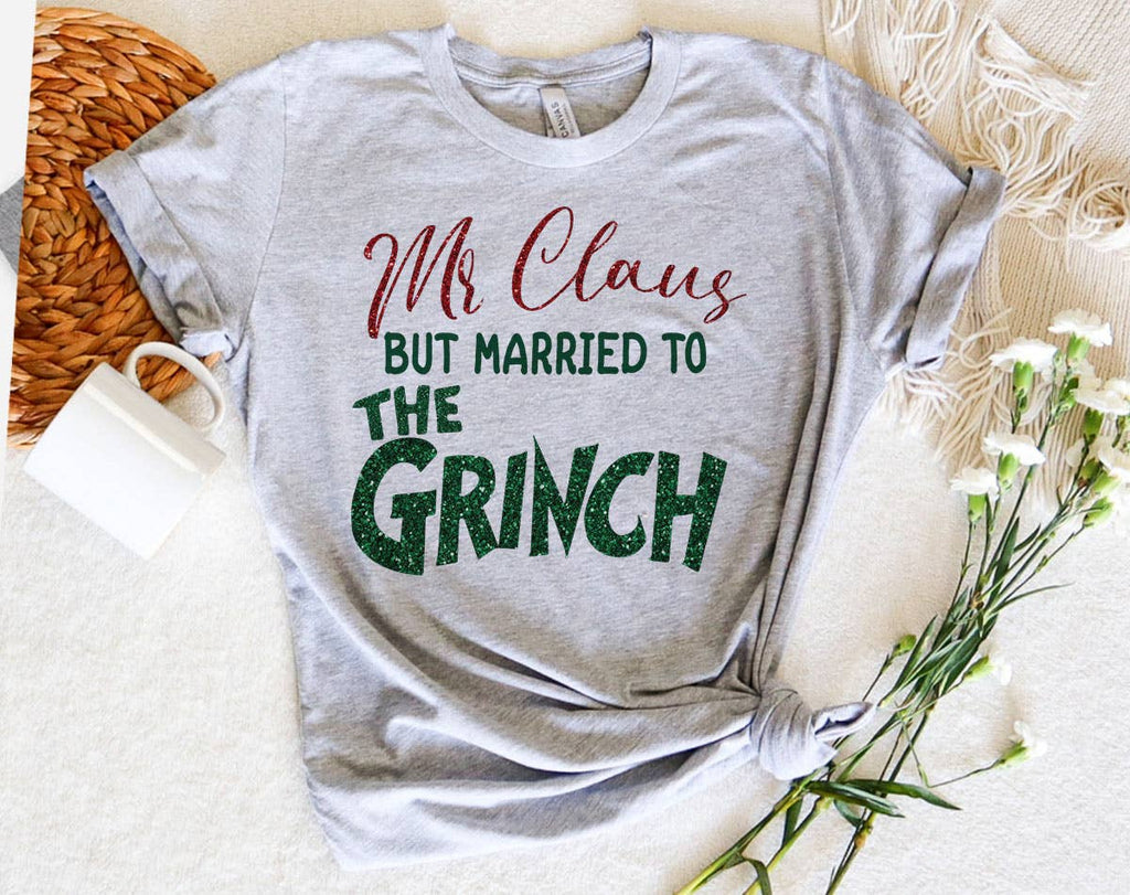 Mr Claus Married To the Grinch Christmas Gift - Adult & Kids T-Shirts, Sweatshirts & Hoodies apparel design preview 1