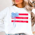 Coquette American Flag July 4th Patriotic - Adult & Kids T-Shirts, Sweatshirts & Hoodies apparel design preview 1