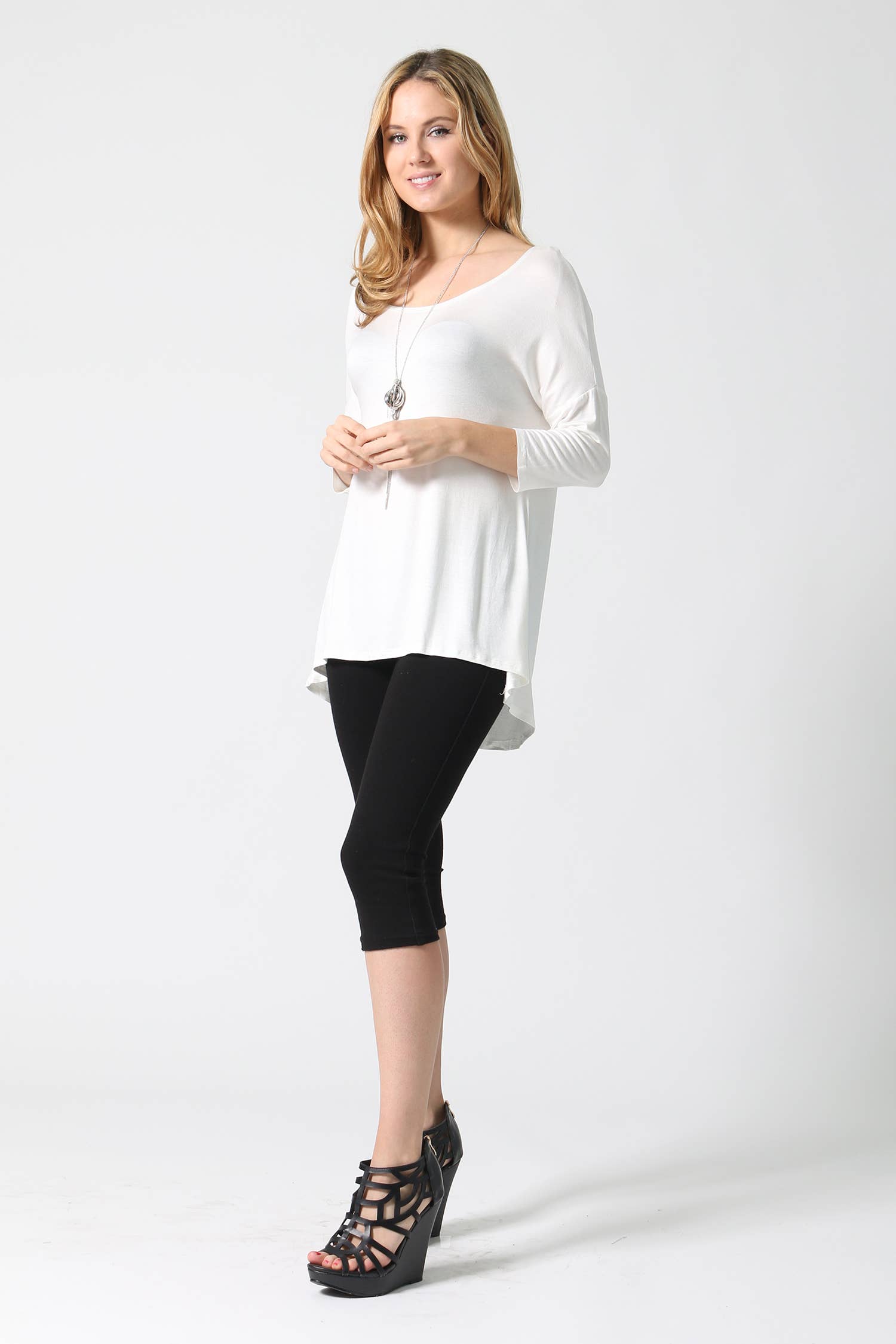 .SI-3712 3Q Sleeve Hi-Low Tunic - Adult & Kids T-Shirts, Sweatshirts & Hoodies apparel design preview 1