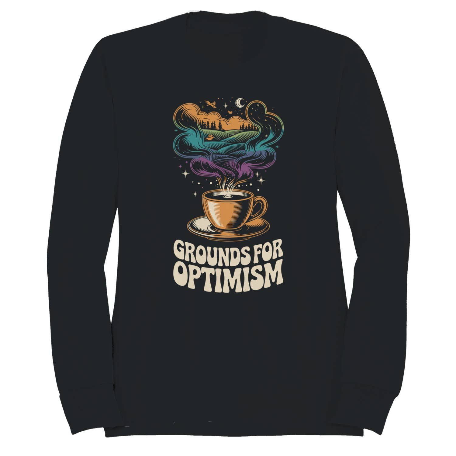 Optimism Coffee Art Women's - Adult & Kids T-Shirts, Sweatshirts & Hoodies apparel design preview 1