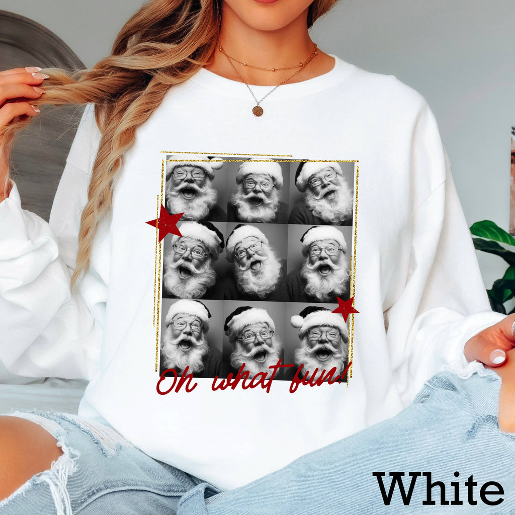 Oh What Fun Santa Christmas Gildan - Adult & Kids T-Shirts, Sweatshirts & Hoodies apparel design preview 1