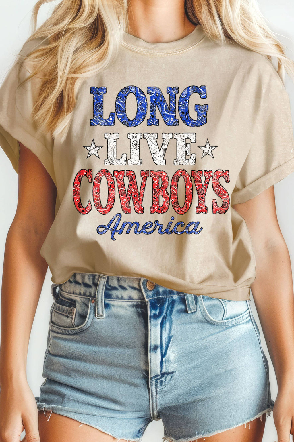 Long Live Cowboy Bandana Mineral Graphic - Adult & Kids T-Shirts, Sweatshirts & Hoodies apparel design preview 1