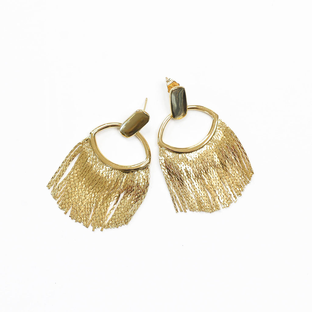 Gold Fringe Dangle Earrings - Adult & Kids T-Shirts, Sweatshirts & Hoodies apparel design preview 1