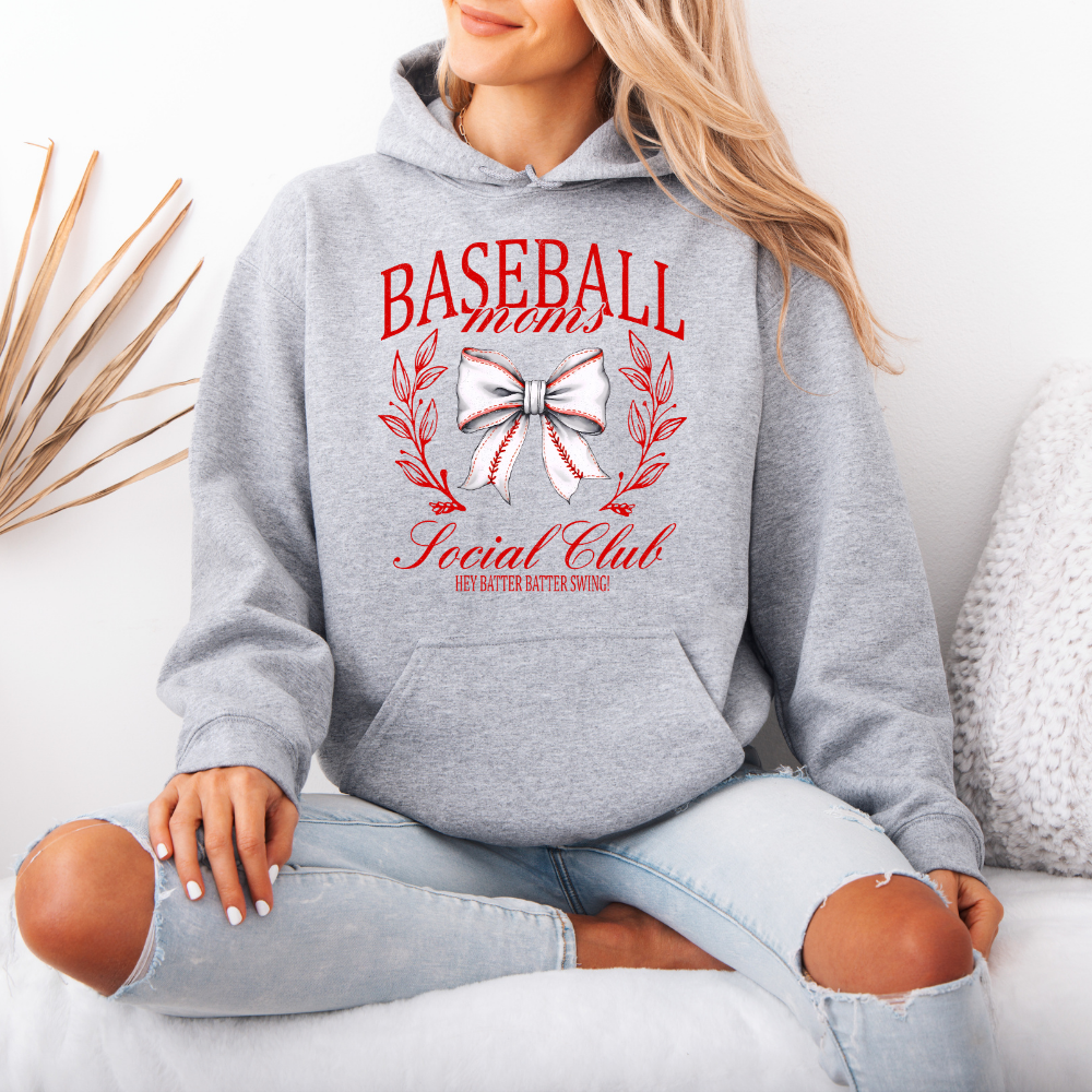 Baseball Moms Social Club - Adult & Kids T-Shirts, Sweatshirts & Hoodies apparel design preview 1