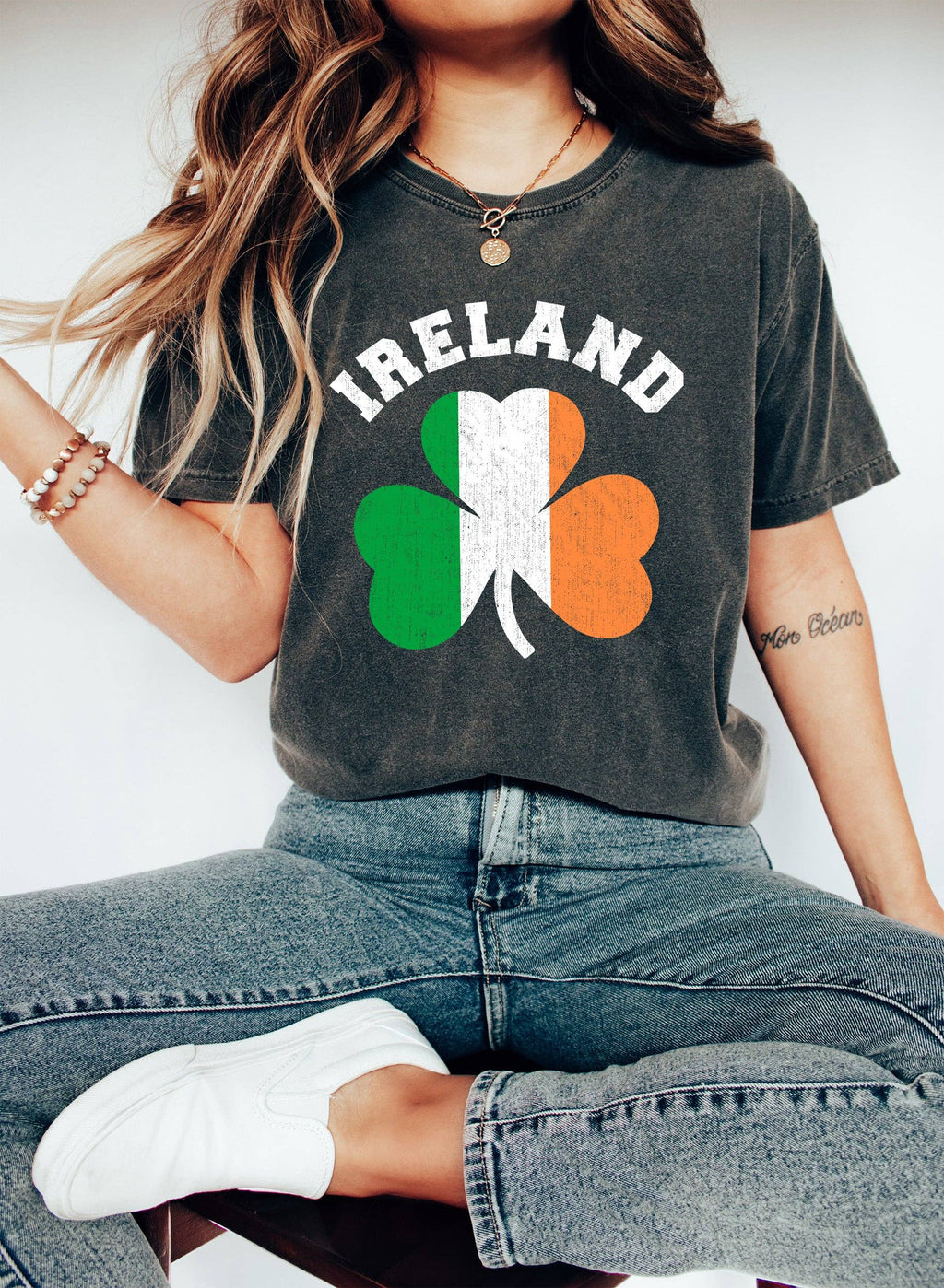 Ireland Flag Clover St Patrick's Day - Adult & Kids T-Shirts, Sweatshirts & Hoodies apparel design preview 1