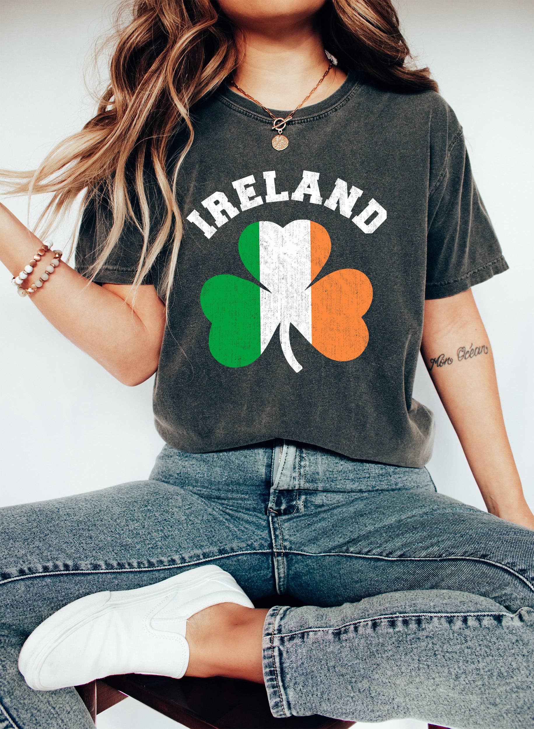 Ireland Flag Clover St Patrick's Day - Adult & Kids T-Shirts, Sweatshirts & Hoodies apparel design preview 1